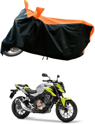 AESTRYD Two Wheeler Cover for Honda(CB 500, Orange)