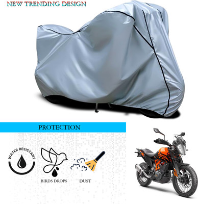 ANTHUB Waterproof Two Wheeler Cover for KTM(390 Adventure, Silver)