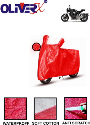 OliverX Waterproof Two Wheeler Cover for Honda(CB1000R Plus, Red)