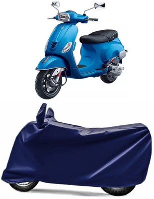 Mdstar Waterproof Two Wheeler Cover for Piaggio(Piaggio Vespa, Blue)