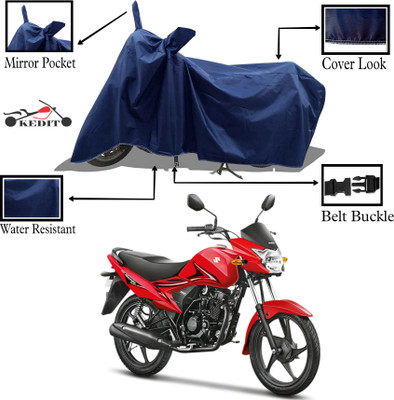 KEDIT Two Wheeler Cover for Suzuki(Hayate EP, Blue)