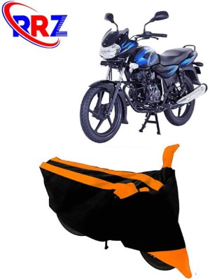 RRZ Waterproof Two Wheeler Cover for Bajaj(Discover 110, Black, Orange)