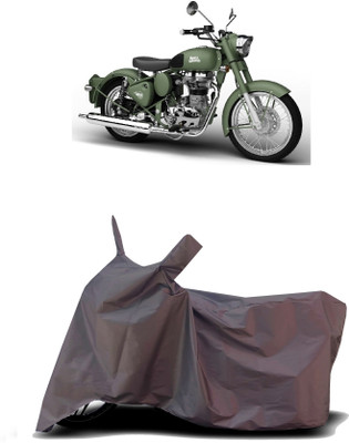 VESMEI Two Wheeler Cover for Royal Enfield(Battle Green, Blue)