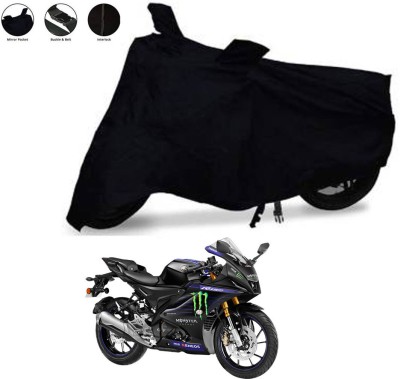 Aamaya Store Waterproof Two Wheeler Cover for Yamaha(FZ S FI New BS6, Black)