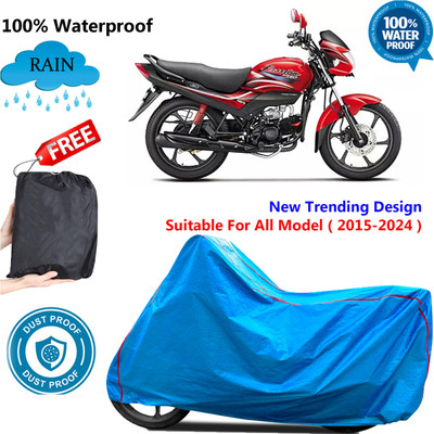 OliverX Waterproof Two Wheeler Cover for Hero(Passion Plus, Blue)