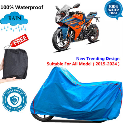 OliverX Waterproof Two Wheeler Cover for KTM(RC 390 BS6, Blue)