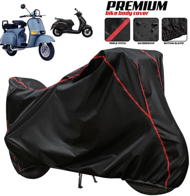 xodi Waterproof Two Wheeler Cover for Bajaj(Chetak, Black, Red, Multicolor)