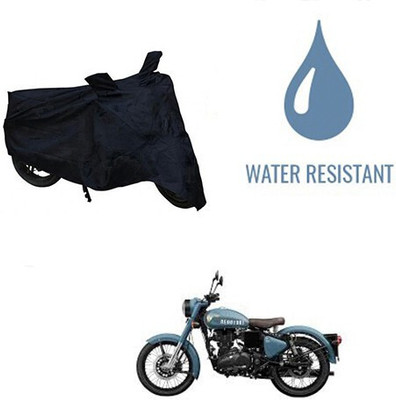 DeepShakshi AUTOMOTIVE Waterproof Two Wheeler Cover for Royal Enfield(Classic 350, Black)