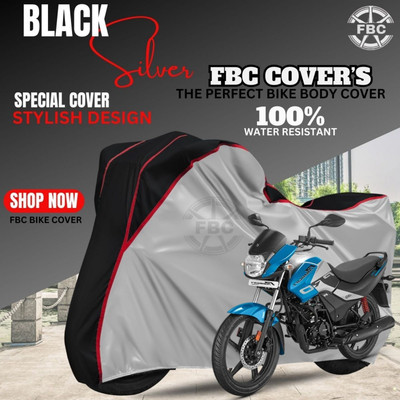 FBC Waterproof Two Wheeler Cover for Hero(Passion Pro, Black)