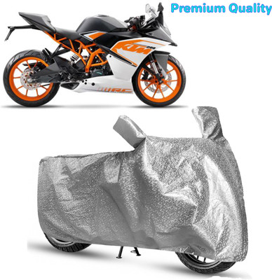 LifoDora Waterproof Two Wheeler Cover for KTM(RC 200, Silver)
