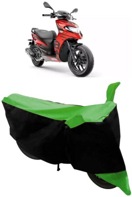 ABORDABLE Two Wheeler Cover for Aprilia(SR 125, Black, Green)