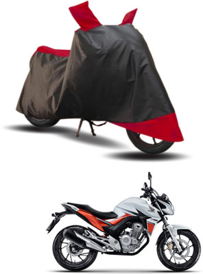KEDIT Two Wheeler Cover for Honda(CB300R, Red, Black)