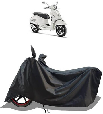 KEDIT Two Wheeler Cover for Vespa(Piaggio Vespa, Black)