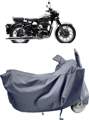 Amexride Two Wheeler Cover for Royal Enfield(Classic Chrome, Grey)