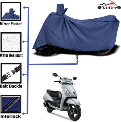 KEDIT Two Wheeler Cover for Universal For Bike(Jupiter 125, Blue)