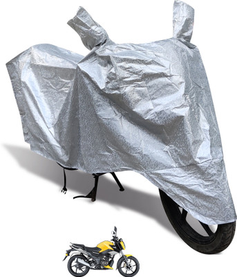 Euro Care Waterproof Two Wheeler Cover for TVS(Raider, Silver)
