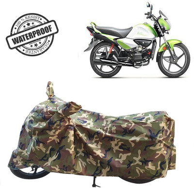 ROYAL AUTO MART Waterproof Two Wheeler Cover for Hero(Splendor I Smart, Green, Multicolor)