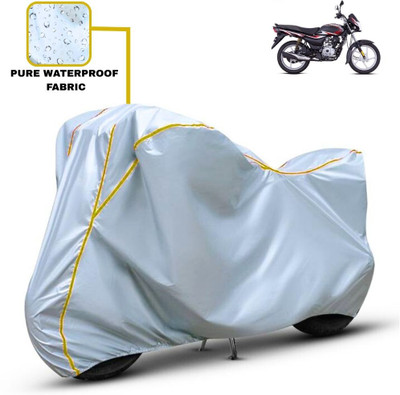 Delphinium Waterproof Two Wheeler Cover for Bajaj(Platina 100, Silver)