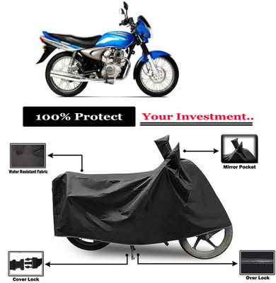 Amexride Two Wheeler Cover for Bajaj(Wind 125, Black)
