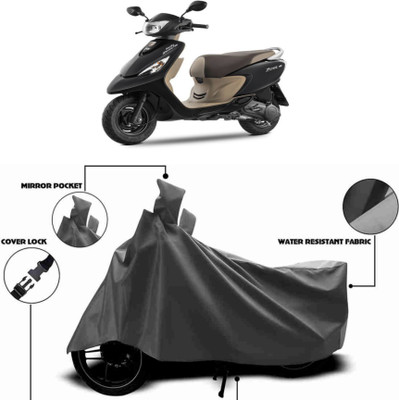BigFly Waterproof Two Wheeler Cover for TVS(Scooty Zest 110, Grey)