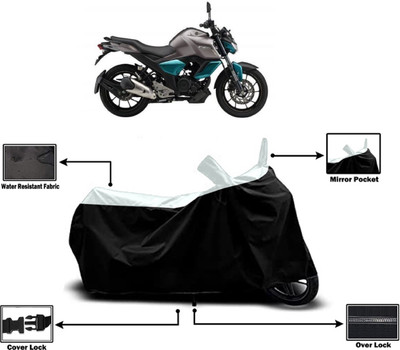 Amexride Two Wheeler Cover for Yamaha(FZ S V3, White)