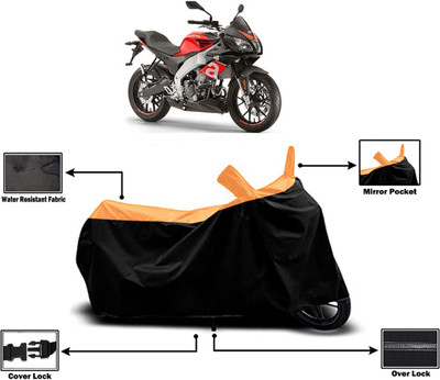 Amexride Two Wheeler Cover for Aprilia(Tuono 150 BS6, Orange)