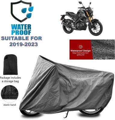 PAGORA Waterproof Two Wheeler Cover for Yamaha(MT 15 New BS6, Grey)