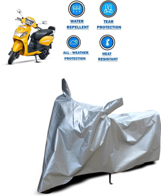 CODOKI Waterproof Two Wheeler Cover for Hero(Pleasure, Silver)