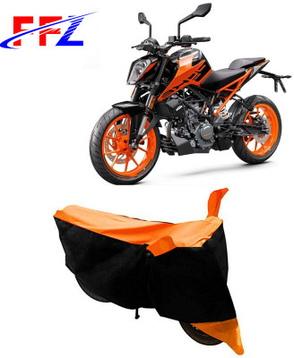 FFZ Waterproof Two Wheeler Cover for KTM(Duke 200, Black, Orange)