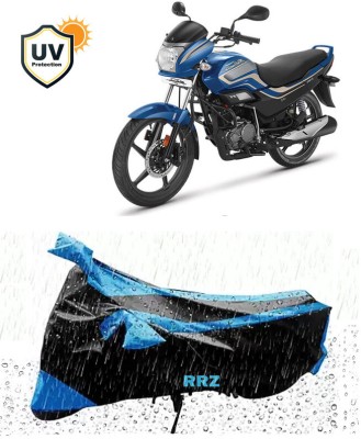 RRZ Waterproof Two Wheeler Cover for Hero(Super Splendor, Black, Blue)