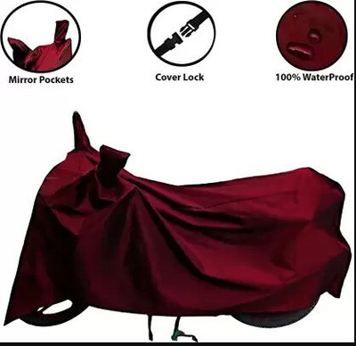 DeepShakshi AUTOMOTIVE Waterproof Two Wheeler Cover for Bajaj(Pulsar 135, Maroon)