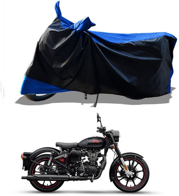 MWBB Waterproof Two Wheeler Cover for Royal Enfield(Classic Stealth Black BS6, Blue)