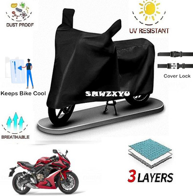 smwzxyu Waterproof Two Wheeler Cover for Honda(CBR 650F, Black)