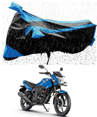 Mdstar Waterproof Two Wheeler Cover for Honda(CB Unicorn 160, Blue, Black)
