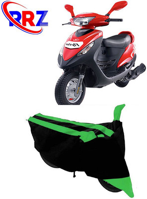 RRZ Waterproof Two Wheeler Cover for Mahindra(Flyte, Black, Green)