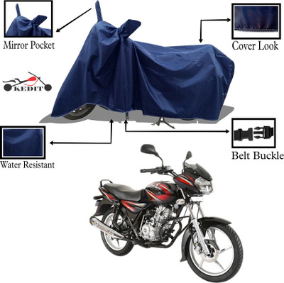 KEDIT Two Wheeler Cover for Bajaj(Discover 125 DTS-i, Blue)
