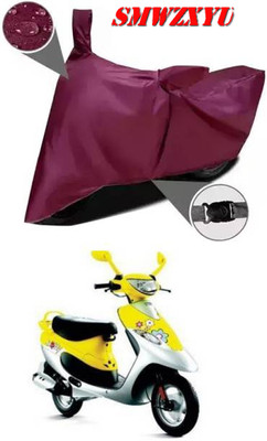 smwzxyu Waterproof Two Wheeler Cover for TVS(Scooty Pep+, Maroon)