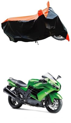 VESMEI Two Wheeler Cover for Kawasaki(Ninja ZX 14R BS6, Orange)