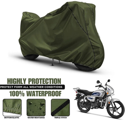 OliverX Waterproof Two Wheeler Cover for Hero(Splendor, Green, Black)