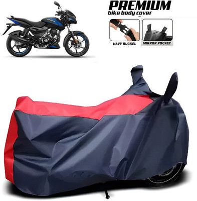 SK AUTO Waterproof Two Wheeler Cover for Bajaj(Pulsar 135 BS6, Blue, Red)