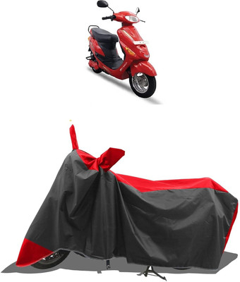 KEDIT Two Wheeler Cover for Hero(E Scoot, Red, Black)