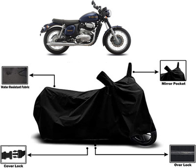 Amexride Two Wheeler Cover for JAWA(42 BS6, Black)