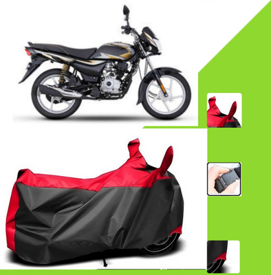WMIZEXA Two Wheeler Cover for Bajaj(Platina 100 BS6, Black, Red)