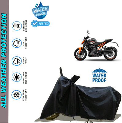 AutoGalaxy Waterproof Two Wheeler Cover for KTM(250 Duke, Black)