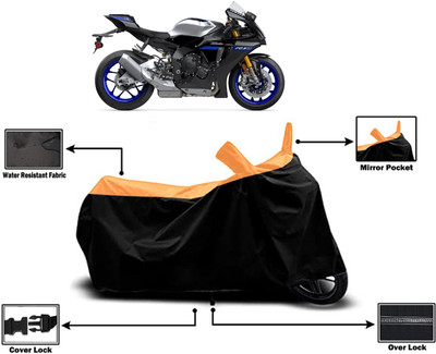 Amexride Two Wheeler Cover for Yamaha(YZF R1 M, Orange)
