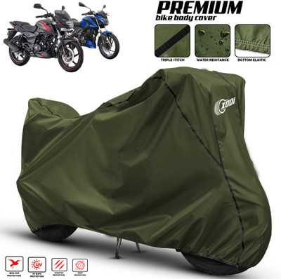 xodi Waterproof Two Wheeler Cover for Bajaj(Pulsar, Green, Black)