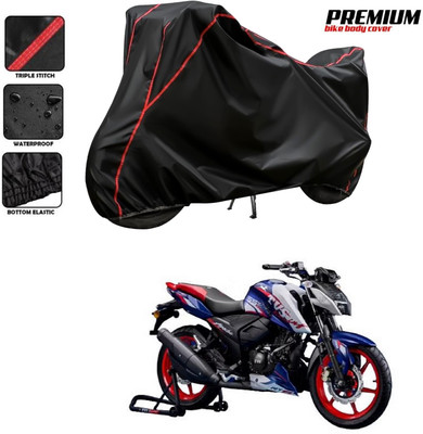 PAGORA Waterproof Two Wheeler Cover for TVS(Apache RTR 165 RP, Black)