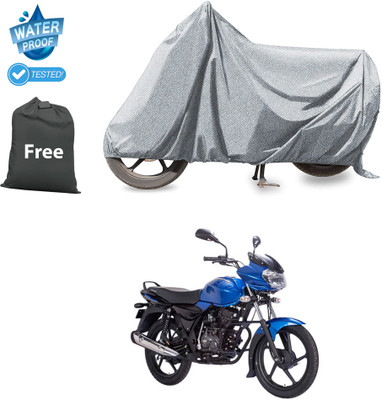 CODOKI Waterproof Two Wheeler Cover for Bajaj(Discover 100 DTS-i, Silver)