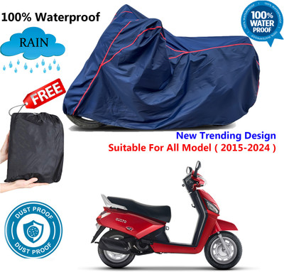 AUTOCAD Waterproof Two Wheeler Cover for Mahindra(Gusto 125 BS6, Blue, Red)
