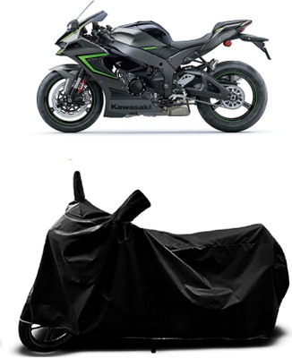 OliverX Waterproof Two Wheeler Cover for Kawasaki(Ninja H2 SX BS6, Black)